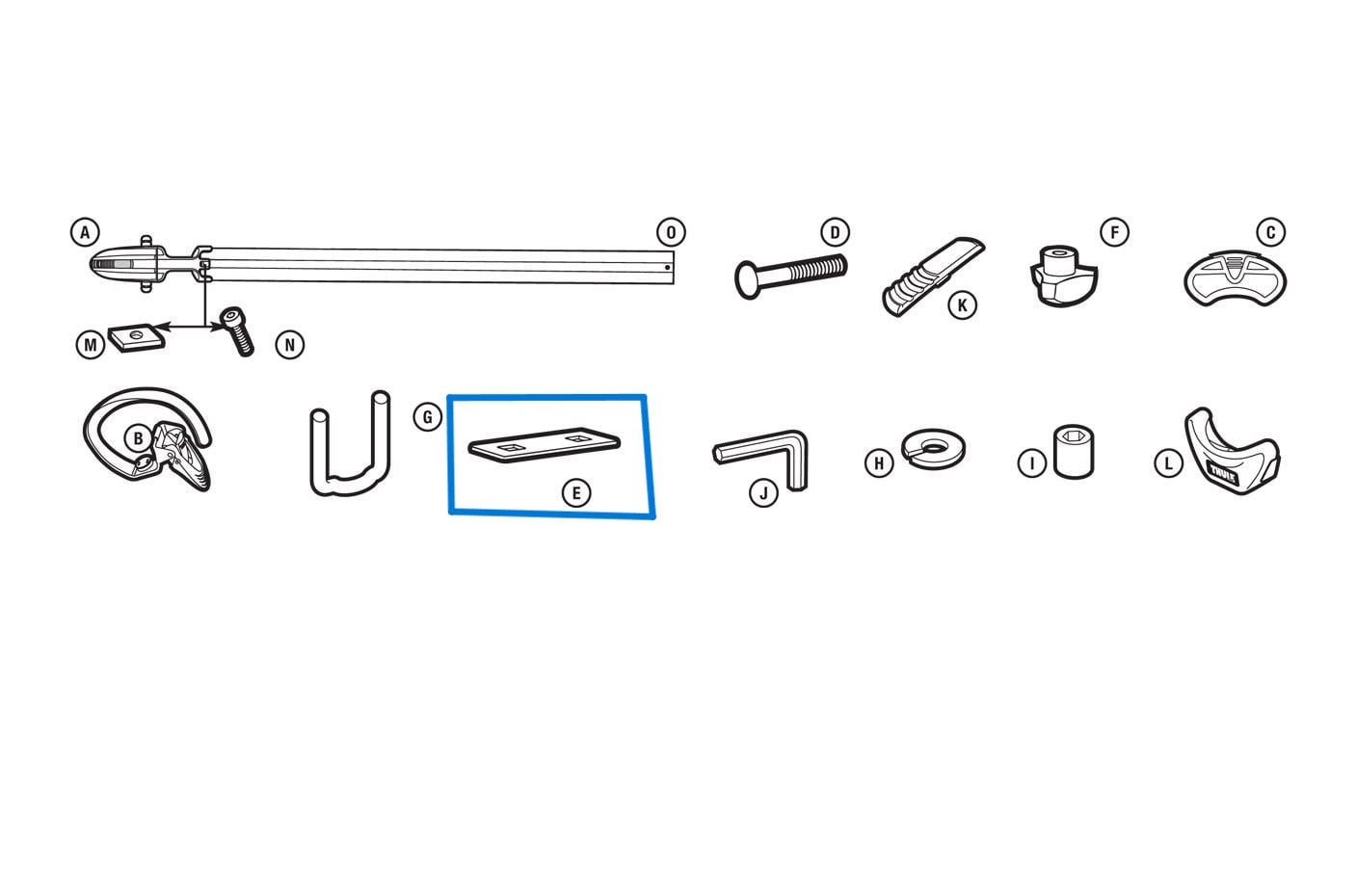 Thule 1500056214 Plaque carrée revêtue pour plateau de roue (853033302)