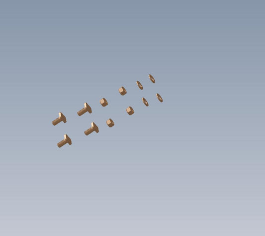 Yakima 8880184 Rpl, boulon en T avec écrou, paquet de 4