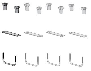 <p>8870098 Replacement U-Bolt mounting hardware for Rhode Gear and ProRack 10 Cargo Boxes.&nbsp;<span>Contains 4 U-bolts, 4 Plates and 8 Knobs.</span></p>