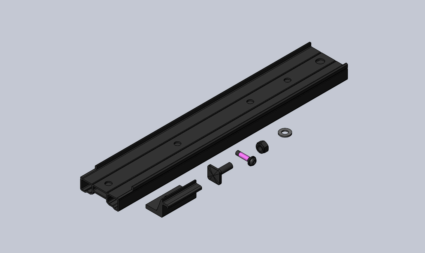 <p>Replacement support for LockNLoad platform size B. Includes one support, one clamp, one M8 x 25 T-bolt, one M6 x 25 screw, one M8 nyloc nut, and one M8 flat washer.</p>