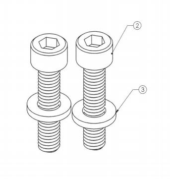 <p><span>Replacement short bolts and washers for Landing Pad 21.&nbsp; Includes two M6x28mm bolts and two m6 flat washers.</span></p>